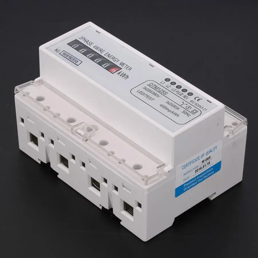 220/380V 20-80A энергопотребление цифровой электрический Мощность метр 3 фазовый измеритель кВтч счетчик энергии