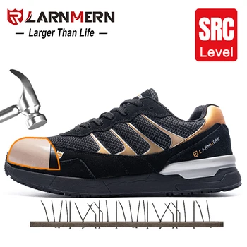 

LARNMERN Men's Safety Shoes Work Shoe Steel Toe Comfortable Lightweight Breathable Construction Protective Footwear For Men
