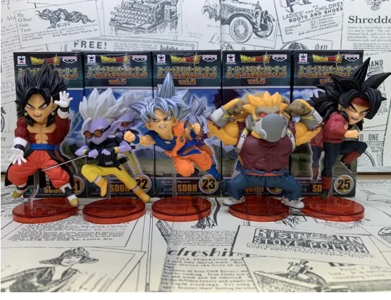 

Seven Dragon Ball Super Saiyan People 5-Hero Dragon Ball WCF Capsule Toy Garage Kit Model Crane Machine Decoration
