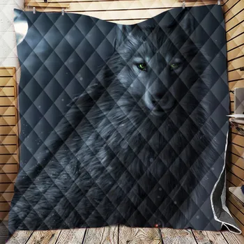 

Custom 3D Print Wolf Animal Sherpa Blanket Home Travel Plush Blanket Fashion Adult Bedclothes Throw Blanket