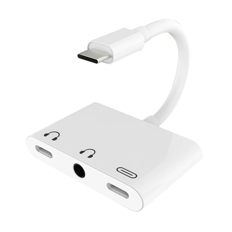 3 в 1 быстрая зарядка гарнитура адаптер тип-c Usb-C 5 мм цифровой аудио кабель