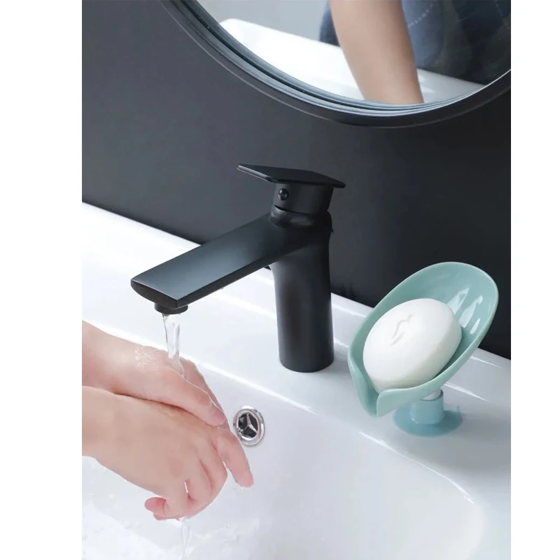 Tree Leaf Laundry Soap Dish Toilet Soap Shelf Vertical Suction Cup Wall Hanging Soap Holder Punch-free Water-free Storage Box