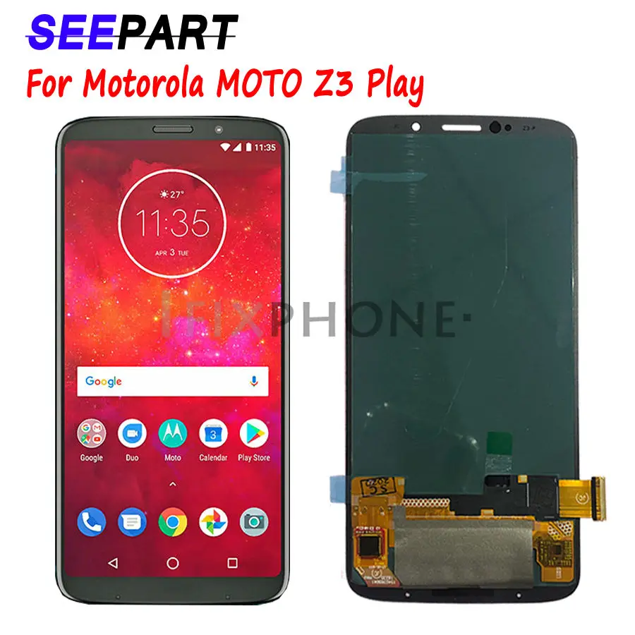 6 01 &quotдля Motorola Moto Z3 Play ЖК-дисплей сенсорный экран дигитайзер сборка Замена для XT1929