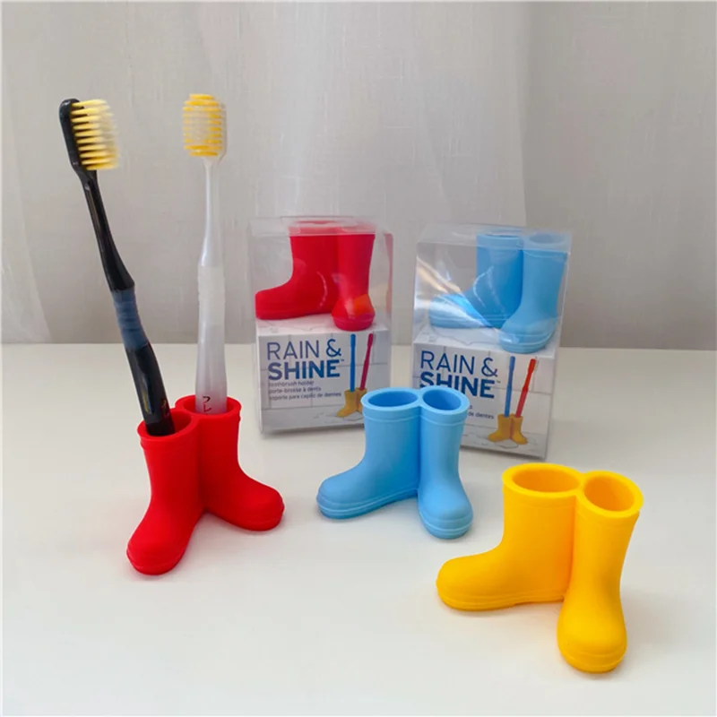 New Mini Rain Boots Toothbrush Holder Tooth Brush Stand Rack Elastic