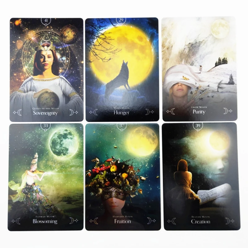 Queen of The Moon Oracle карты традиционный английский вечерние Настольная игра 44 карт