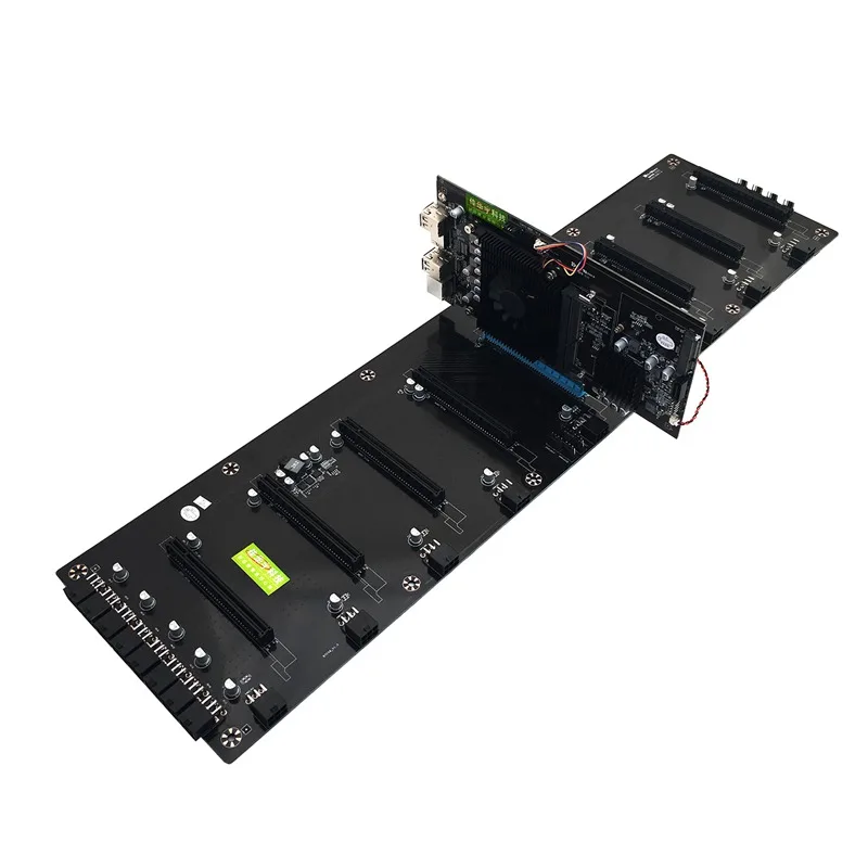 Jia Huayu BTC-HM65 Шахтерская плата DDR3 ПАМЯТЬ M.2 SSD SATA RJ45 Сетевая Поддержка HDMI HD выход материнская плата Поддержка 8PCIE изображение C