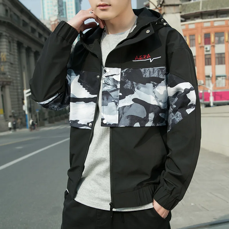 

2019 Autumn New Style Men's Spring And Autumn Jacket Korean-style Handsome Trend Versatile INS Super Fire CEC Western Style Stud