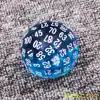 Bescon Translucent Blue Polyhedral Dice 100 Sides Dice, Transparent D100 die, 100 Sided Cube, D100 Game Dice,100-Sided Cube 5