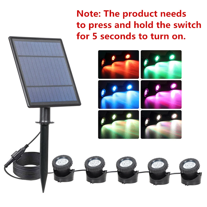 T-SUN 1/2/3/5 RGB Solar Light Outdoors IP65 Solar Lawn Light Solar Power Light For Garden Path Pool Decoration Underwater Light solar outside lights Solar Lamps