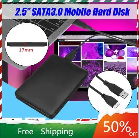 2 5 Внешний жесткий диск USB3.0 HDD HD 1 ТБ/2 ТБ мобильный запоминающие устройства для устройств с ОС Mac функционалом