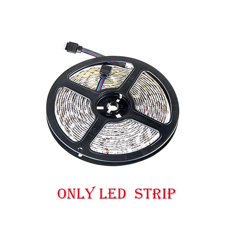 Only LED Strip 5 м 5050 светодиодная лента светильник DC12V RGB освещение кухонного шкафа праздничный декор светодиодный лента 60 светодиодный s/M водонепроницаемый тв подсветка - Цвет: Only LED Strip