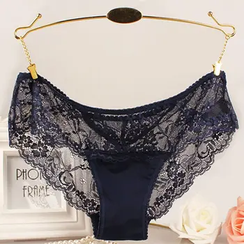

Sexy Lace Soft Lingerie Women Transparent Panties Briefs Hipster Underpanty