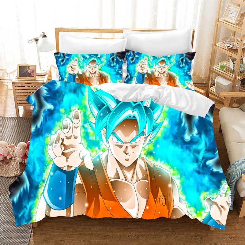 4 Аниме Dragon Ball Z Комплект постельного белья пододеяльники наволочки Супер Saiyan одеяло комплект постельного белья s постельное белье домашний текстиль - Цвет: 4