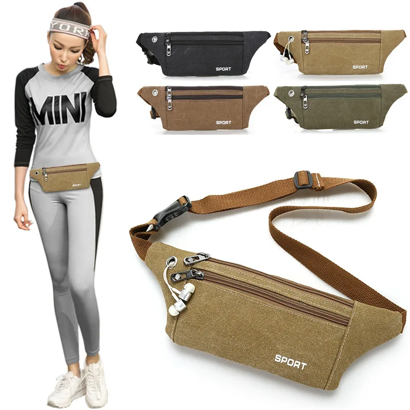 

Processing New Style Outdoor Waist Pack Anti-Theft Canvas Body Hugging Change Key Hand