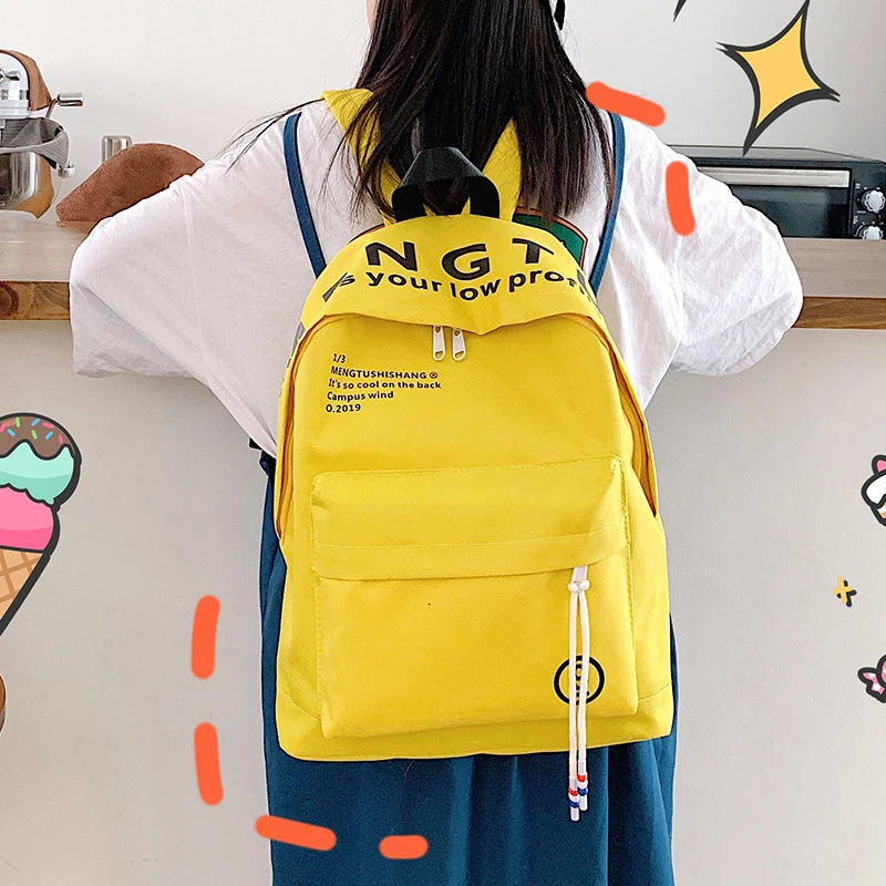 valor proporción político 2019 nueva tendencia coreana personalidad casual moda salvaje estudiante  mochila|Mochilas| - AliExpress