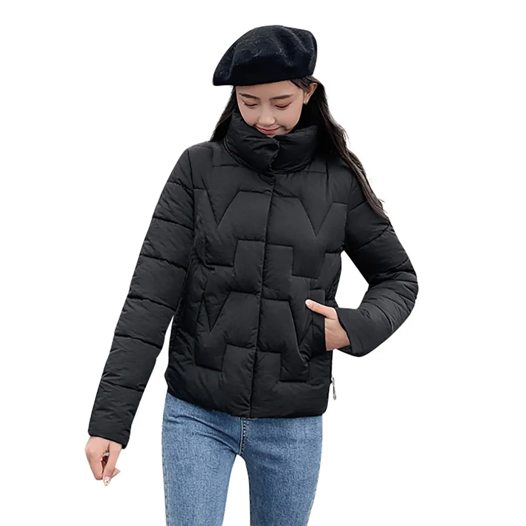 Winter Women Skiing Jackets Pockets Long Sleeve Casual Street Wear Style Cotton Winter Jacket Coat Thick Warm Jacket Plus Size
