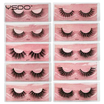 

YSDO 1 pair faux 3d mink lashes hand made mink eyelashes natural false eyelashes extension makeup wispy volume lashes cilios