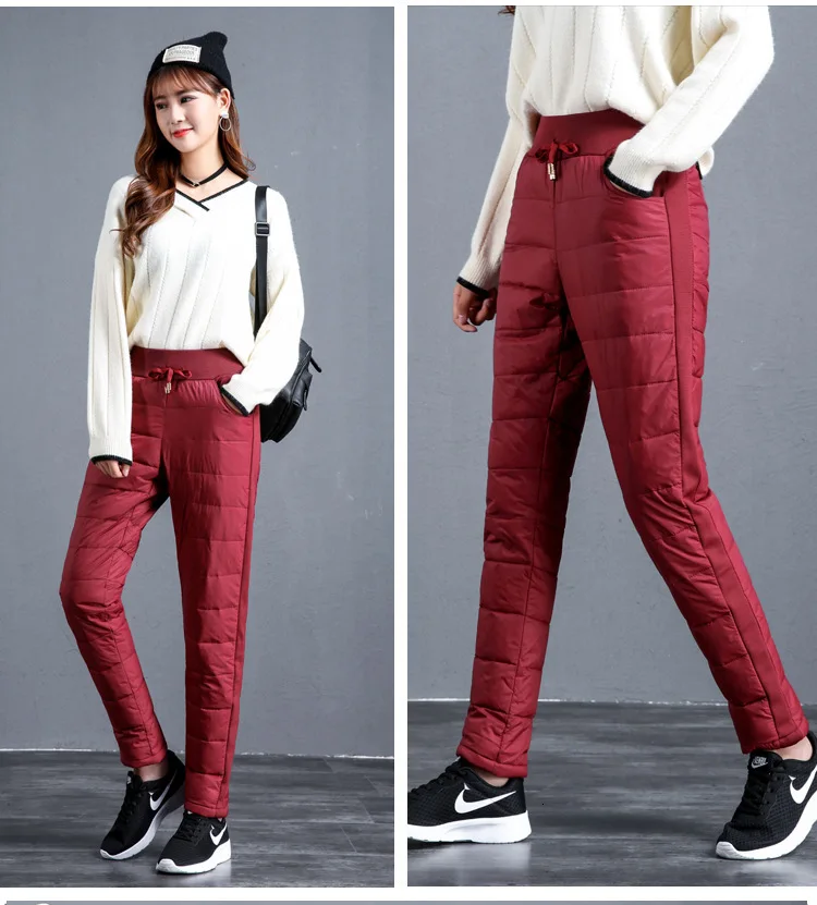 1922 вниз брюки утолщение среднего возраста Slim Fit Эластичный Высокая талия карандаш брюки женские теплые бархатные брюки Femme размера плюс