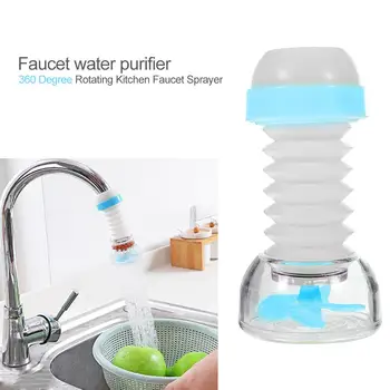 

360 Degree Adjustable Water Tap Extension Filter Shower Water Tap Bathroom Faucet Extender Home Kitchen Accessories