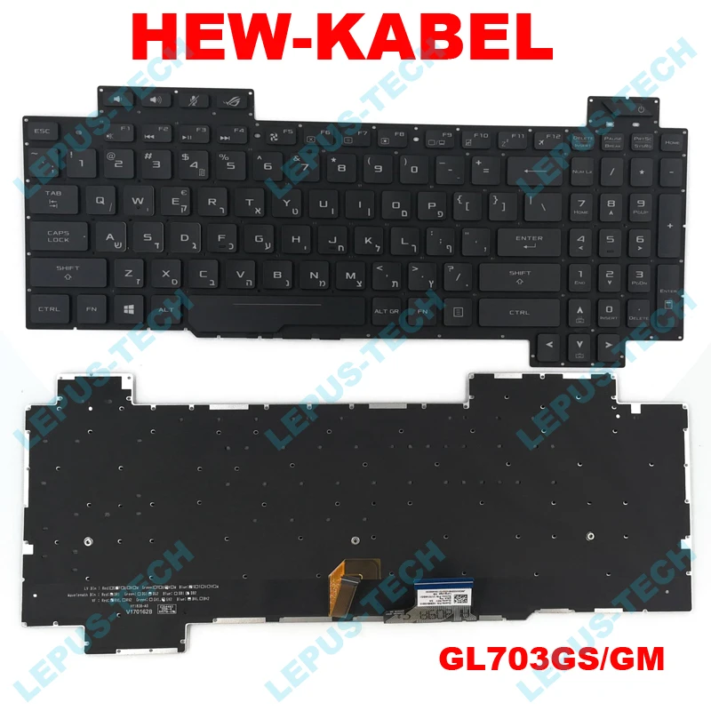 Иврит HE HB HW US клавиатура для ASUS ROG GL703G GL703GS GL703GM Иврит Клавиатура с подсветкой