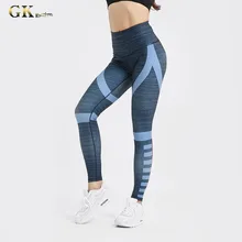 Gymkm женские спортивные штаны с принтом, штаны для фитнеса, тренировки, движения, высокая талия, спортивные Леггинсы для йоги, бега, дышащие штаны с эффектом пуш-ап