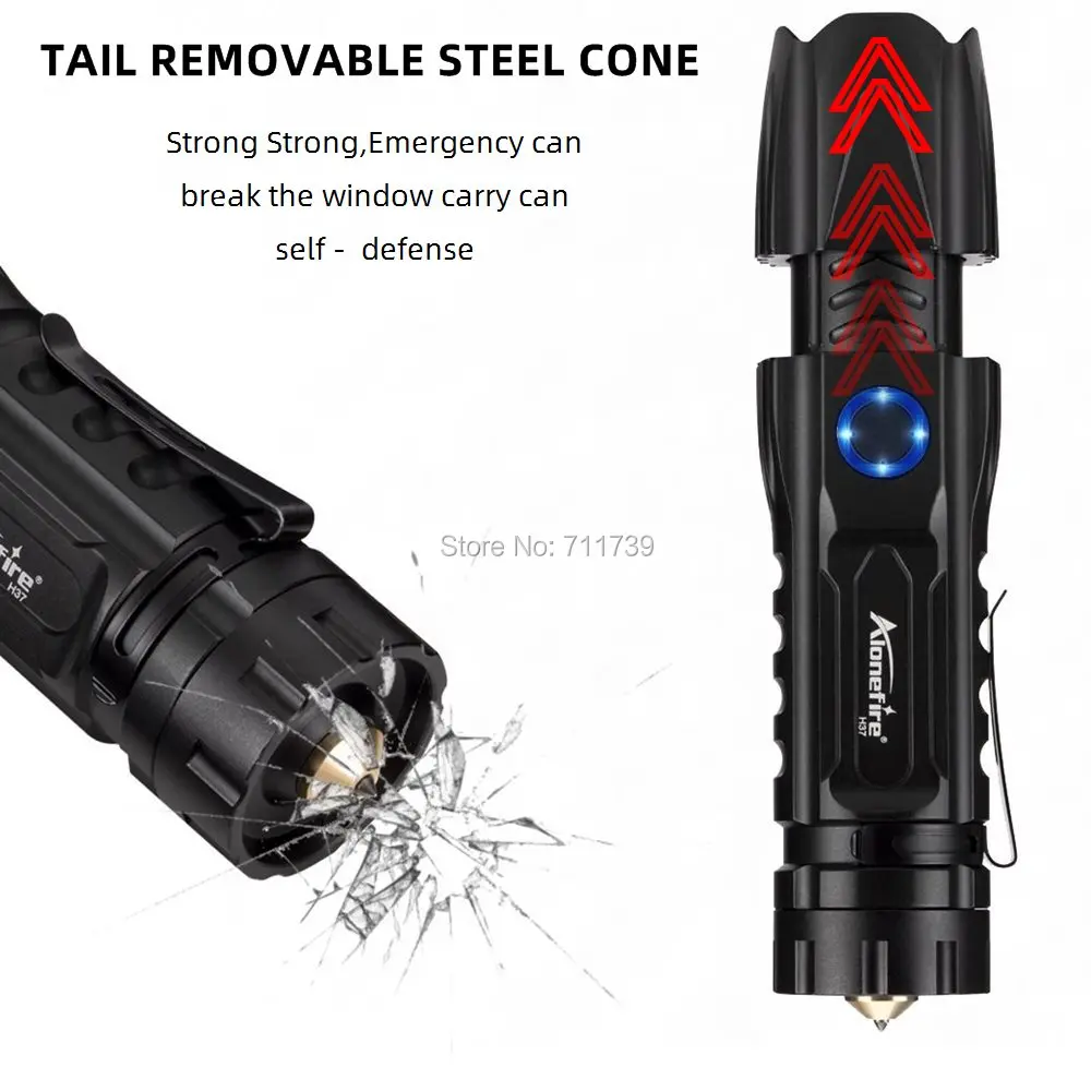 Alonefire H37 яркий xhp50.2 мощный перезаряжаемый светодиодный светильник-вспышка lanterna тактический светильник 26650 лампа для кемпинга и охоты