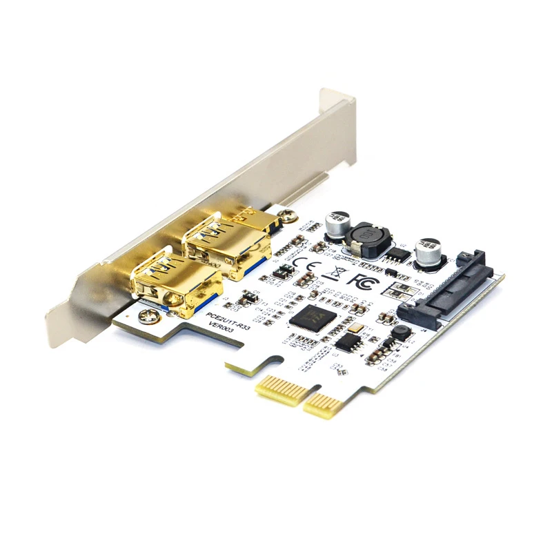 Cartão da Expansão de Usb c Pcie Pci-e Express 1x a Portas Usb-a & Tipo-c Usb 3.1 5gbps Desktop Case do pc Adicionar no Cubo do Cartão Cartões para acréscimos - Imagem 3