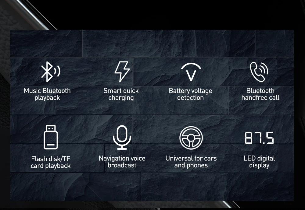 Беспроводной аудиоприемник Swalle, Автомобильный MP3 плеер, Bluetooth, fm-передатчик, QC 3,0, двойное USB быстрое зарядное устройство, автомобильное зарядное устройство