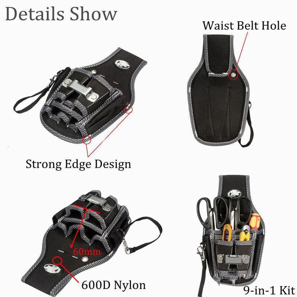Горячая электрика сумка для инструментов нейлоновая ткань поясной карман сумка для хранения ремней набор держатель обслуживания