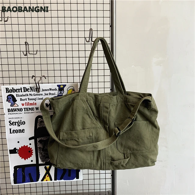 Vintage Canvas Messenger Bag Casual Shoulder Bag For Men Women - Temu