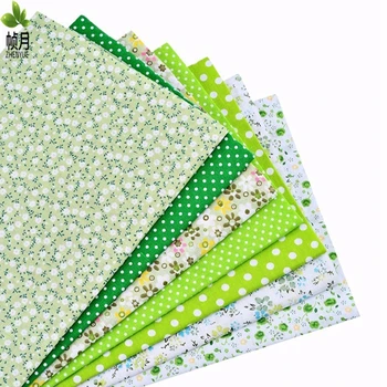 

green Printed Fabric Sewing Patchwork Fabric Tilda Doll Cloth DIY Craft Materials Sewing Handmade Material 50CMx50CM 7Pcs/lot