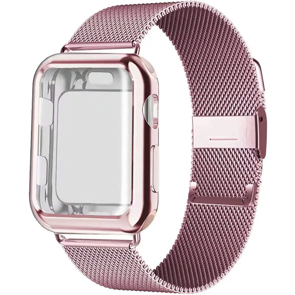 Чехол и ремешок для Apple Watch Band 44 мм 40 iWatch 42 38 магнитный браслет-петля correa watch Series SE 4 3