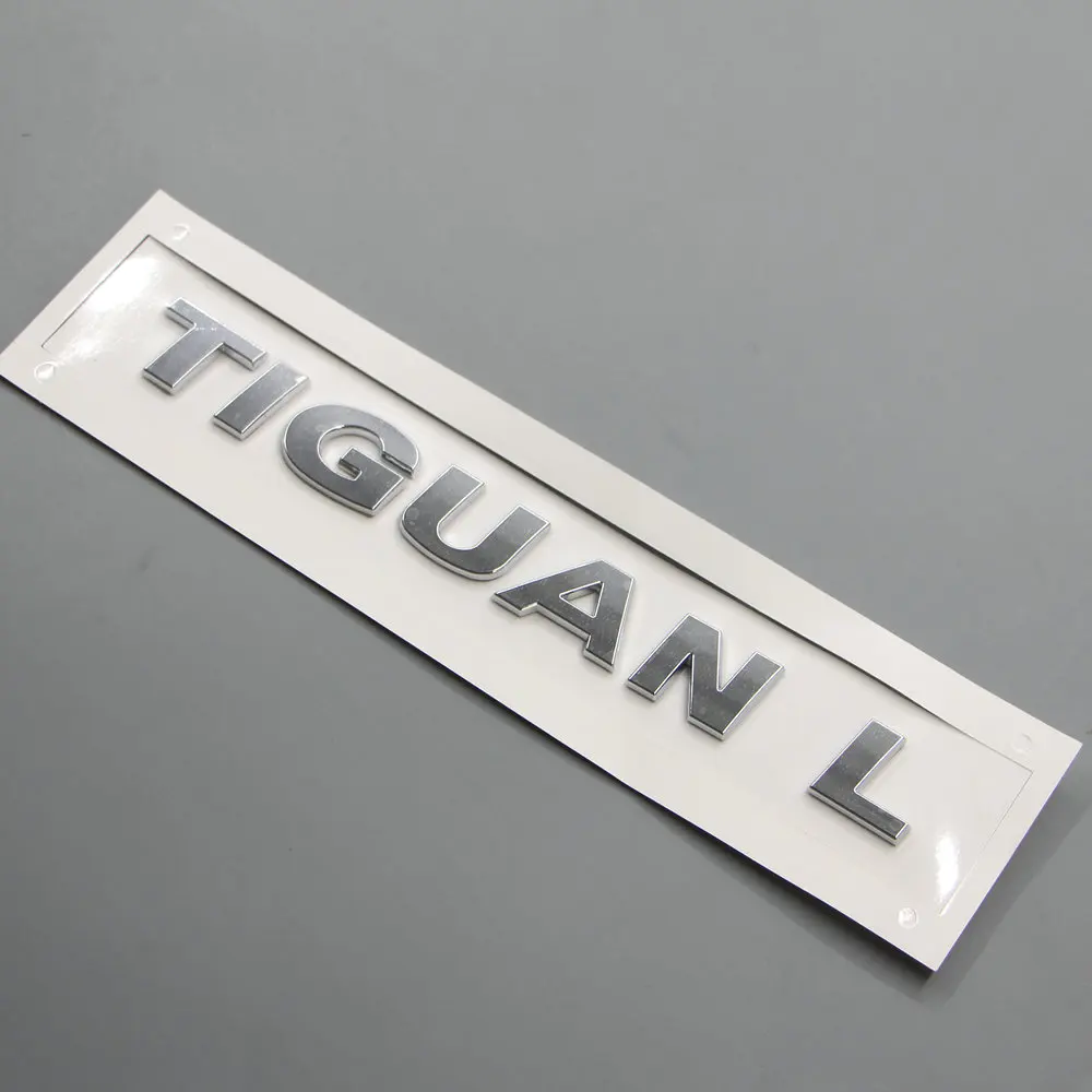 Нанесите на Tiguan L багажный отсек ярлык с буквами TIGUAN L Алфавит автомобильные Логотипы ABS гальванический серебристый