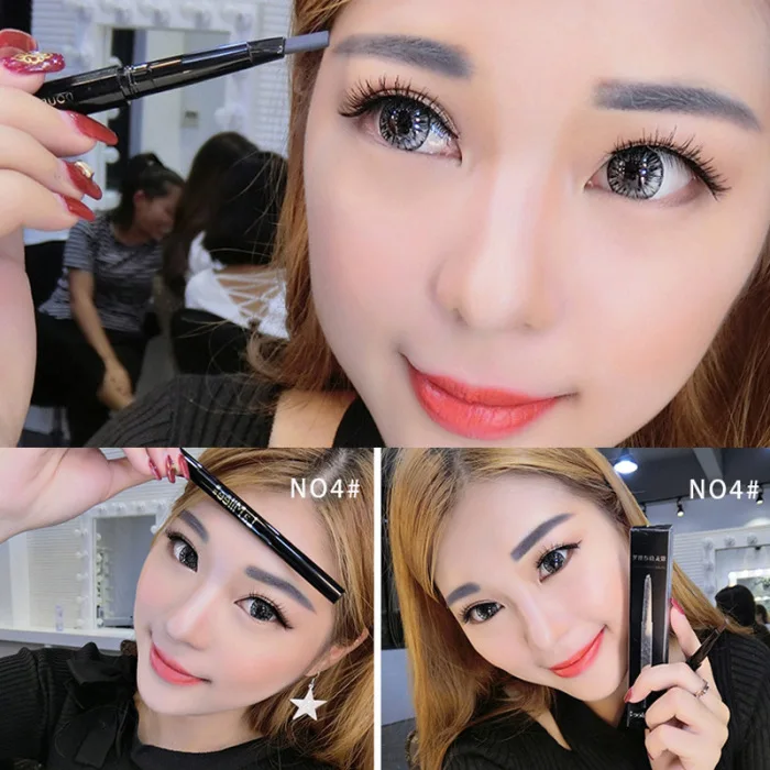 Hot Sale Dual Head Eyebrow Pen Long Lasting Paint Waterproof Eyebrow Pencil Makeup Tool