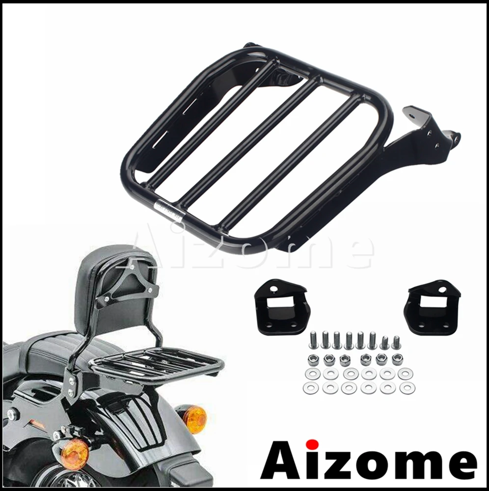 Soporte trasero para respaldo de motocicleta, accesorios para Harley Deluxe Heritage Softail Slim Street Bob 2018 | - AliExpress