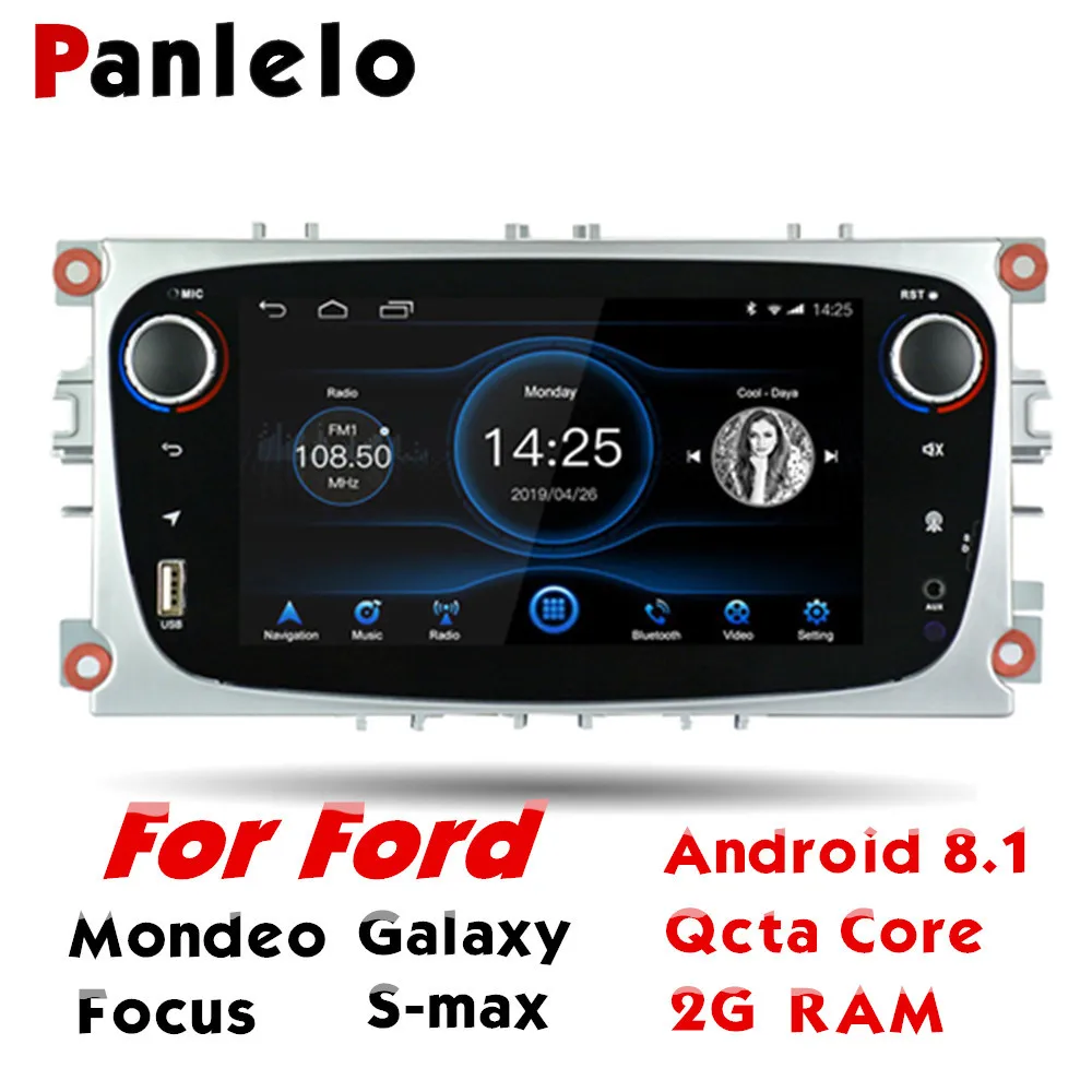 Panlelo для Ford Mondeo Android 8 2G ram gps навигация Qcta Core 2 Din Авторадио ips экран Galaxy Focus S