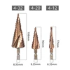 Free Shipping M35 Cobalt Step Drill Bits 4-12/4-20/4-32mm HSS Drill Bit Kit Spiral Groove Triangle Hex Shank For Stainless Steel ► Photo 3/6