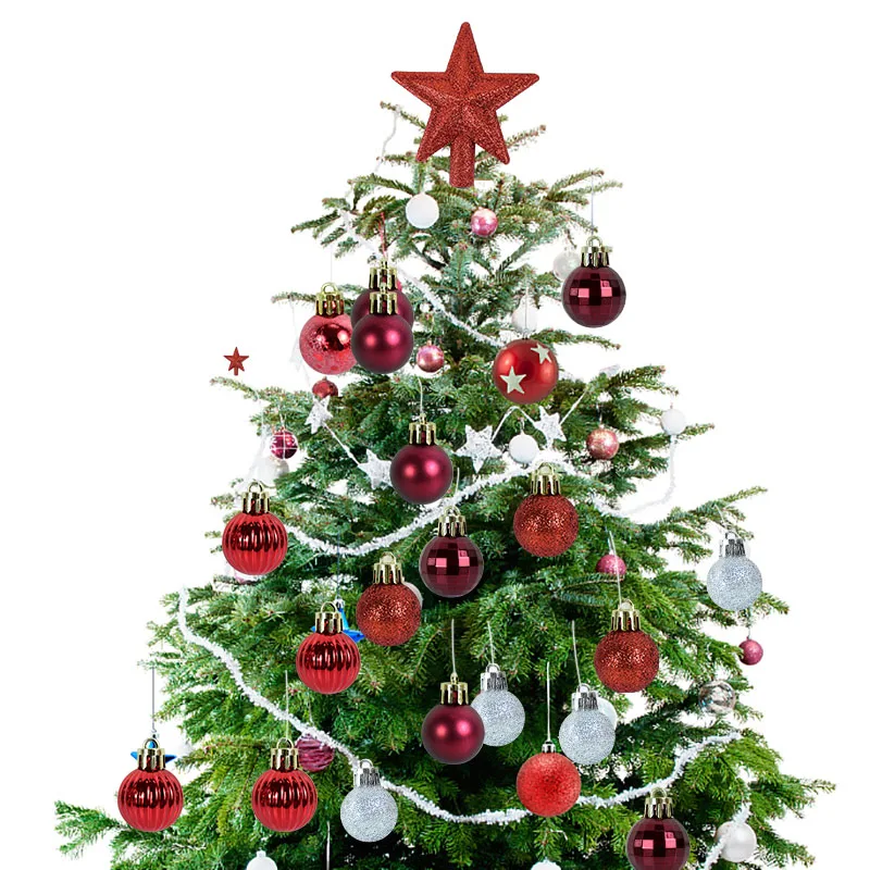 Confezione da 30 palline di Natale infrangibili, ornamenti per decorazioni natalizie per alberi di Natale, set di palline sospese per decorazioni per feste di Capodanno_voghion.com