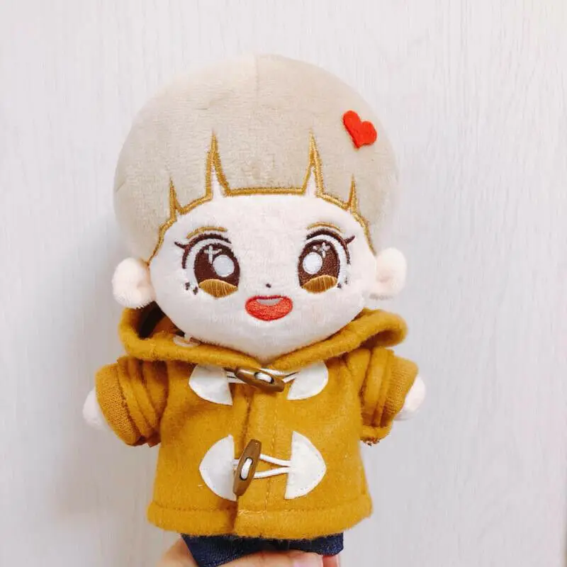 Kpop EXO Кукла Одежда Толстовка пальто брюки костюм для 20-30 см плюшевые куклы игрушка косплей подарок наряд ручной работы - Цвет: Коричневый