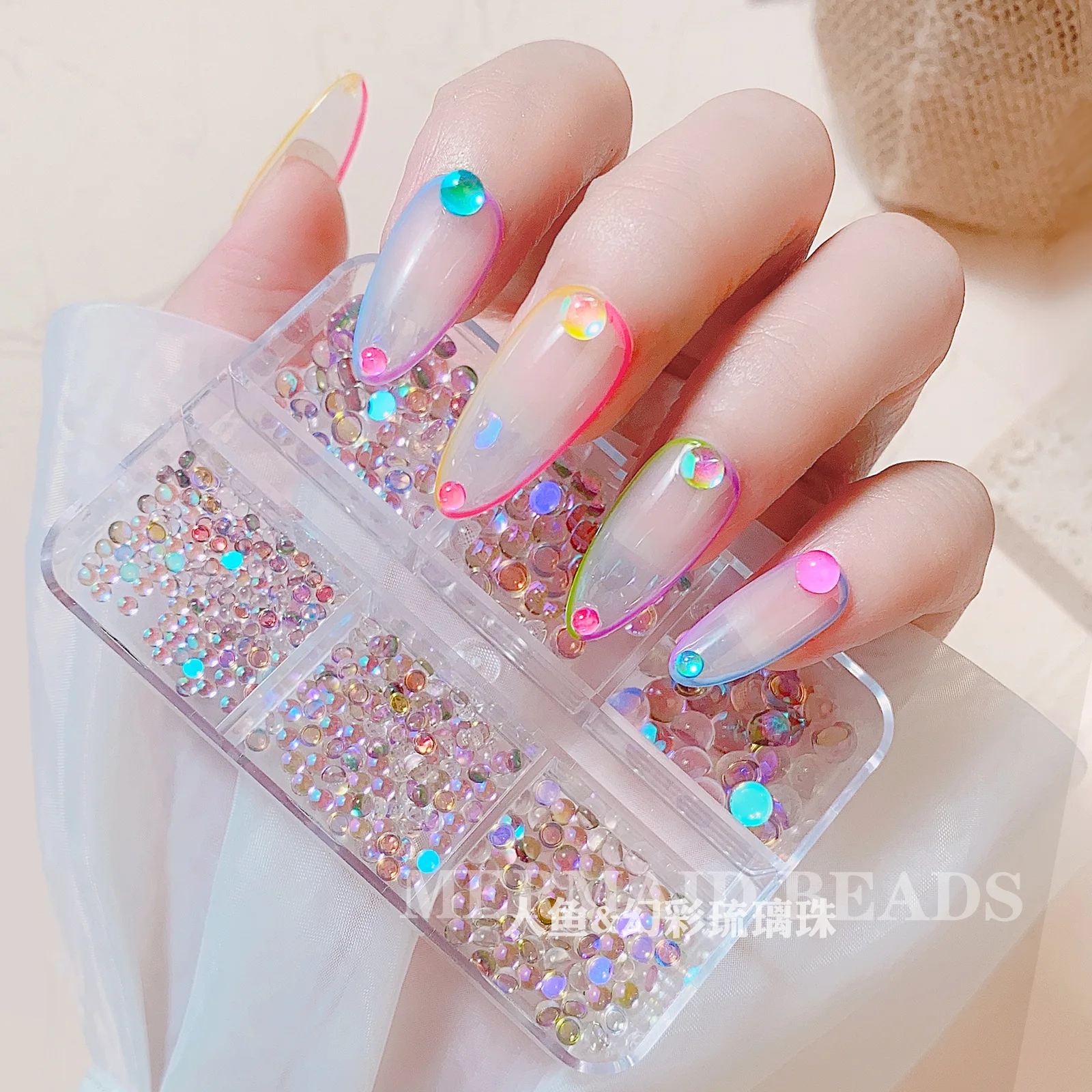 Buy Wholesale China Crystal Mermaid Nail Rhinestones Flatback Nail  Rhinestones,aurora Round Beads Nail Crystal Diamonds & Mermaid Nail  Rhinestones at USD 0.8