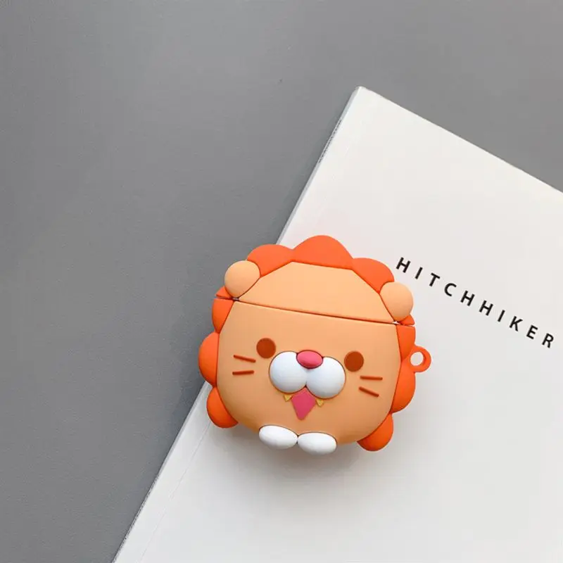 

Cute Lion Dinosaur Pattern Protective Case Soft Silicone Cover for Airpods 1/2
