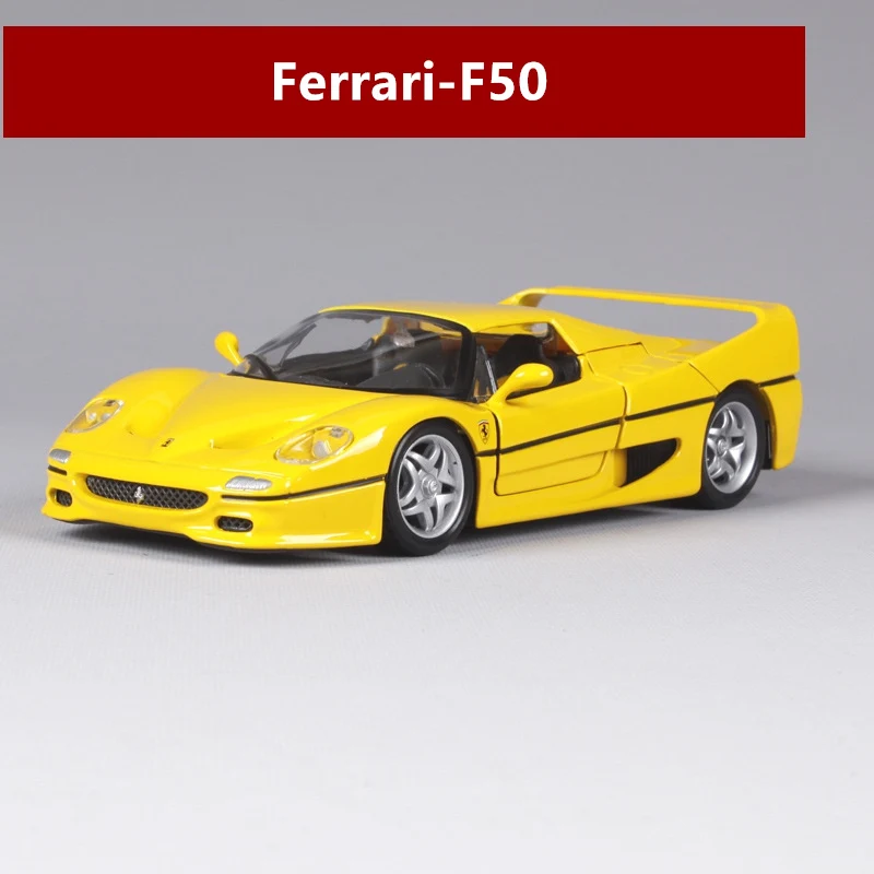 Bburago 1:24 Ferrari 458, красная модель автомобиля, литая под давлением металлическая модель, детская игрушка, подарок бойфренду, коллекция автомобилей из искусственного сплава - Цвет: F50