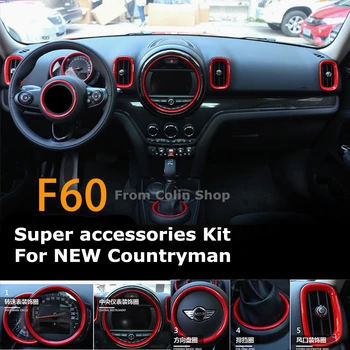 

car accessories suite kit stylish For mini cooper MINI countryman F60 2017 2018 Checkered pink red 9pcs/set covers