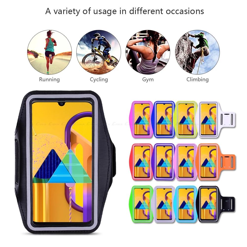 Чехол на руку для samsung Galaxy M10, M20, M30, M10s, M30s, M40, спортивный держатель для телефона, сумка