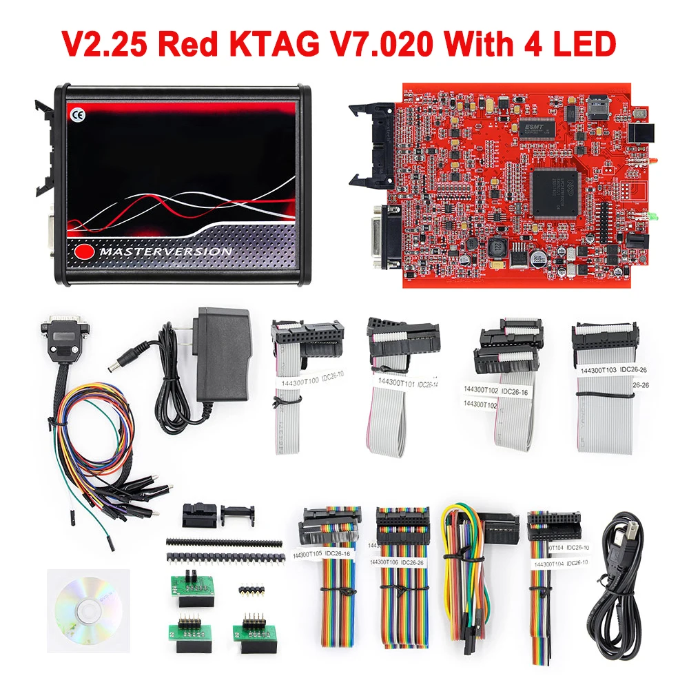 car battery trickle charger New 2.80 KESS KTAG EU Red KESS V5.017 K TAG V7.020 4 LED 2.25 Online OBD2 ECU Chip Tuning Tools KESS 5.017 K-TAG ECU Programmer car battery trickle charger Code Readers & Scanning Tools