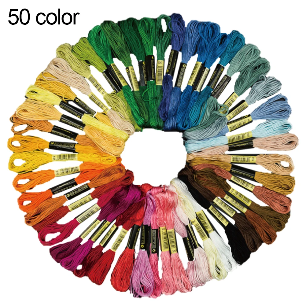 24/100/50 Cross Stitch Cotton Embroidery Thread Floss Sewing Skeins Craft  G4 WS
