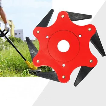 

65Mn Weed Brush Cutting Head Garden Power Tool parts Accessories for Lawn Mower 6 Blades Cutter Head Grass Trimmer Brush