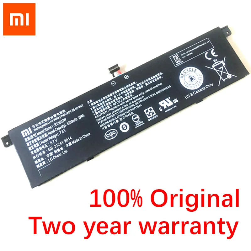 XIAO mi 5230 мАч R13B01W R13B02W планшетный Аккумулятор для Xiaomi mi Air 13," серии планшетный ПК 7,6 В 39WH