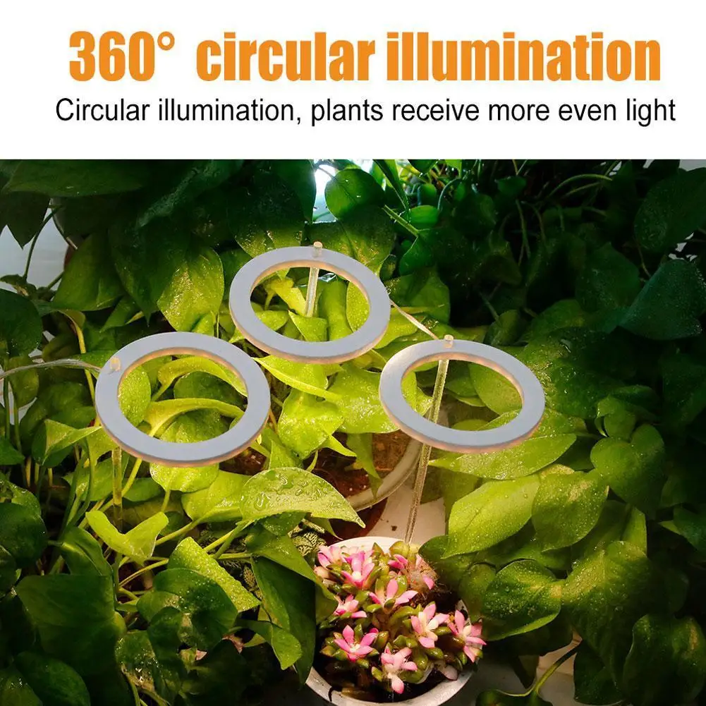 New Plant Halo Light Usb Ring Grow Light 5v Lamp Angel Phytolamp For