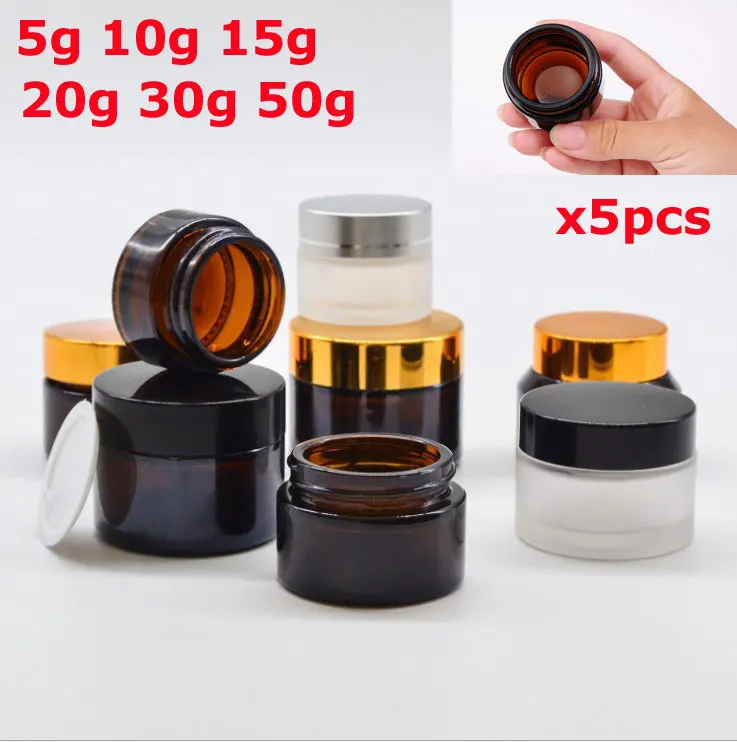 5 шт. x Пустая фотография 10 г 1 20 30 50 янтарная прозрачная косметический крем порошок